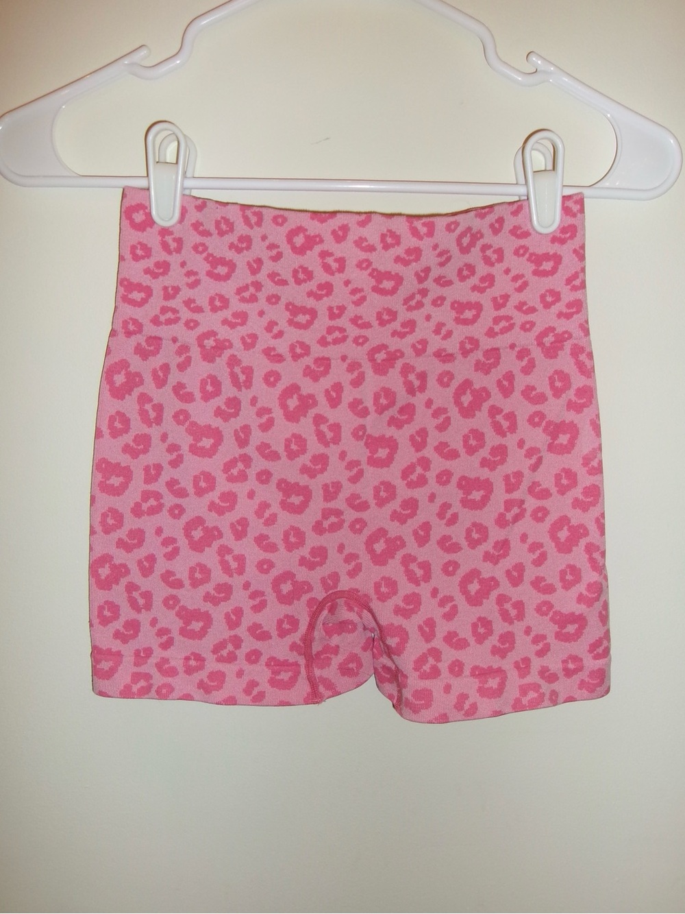 SHEIN Pink Leopard-Print Bike Shorts